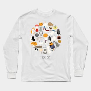 Cats are so cute - I Love Cats Long Sleeve T-Shirt